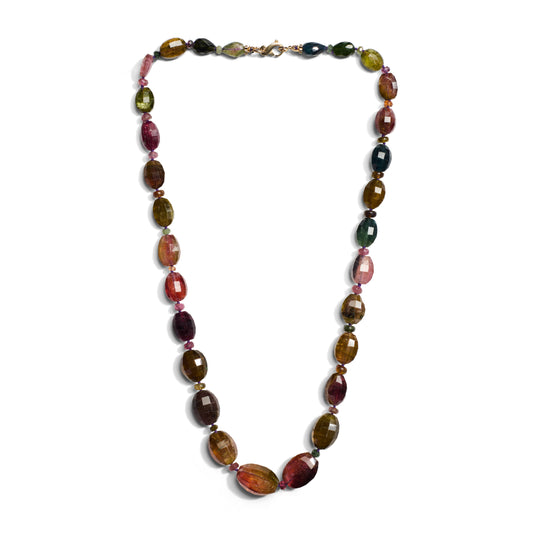 Sparkling Tourmaline Bead Necklace with Sapphires