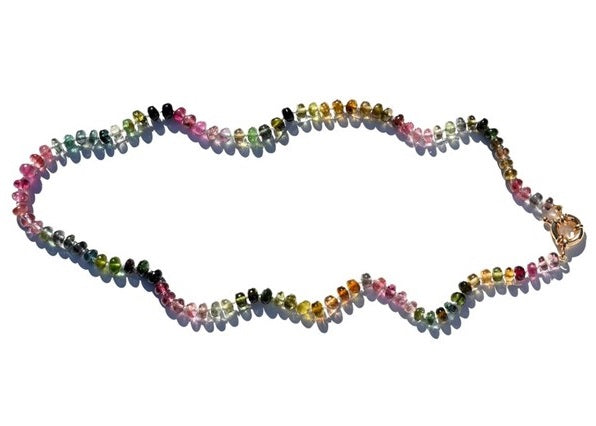 multi tourmaline beaded necklace