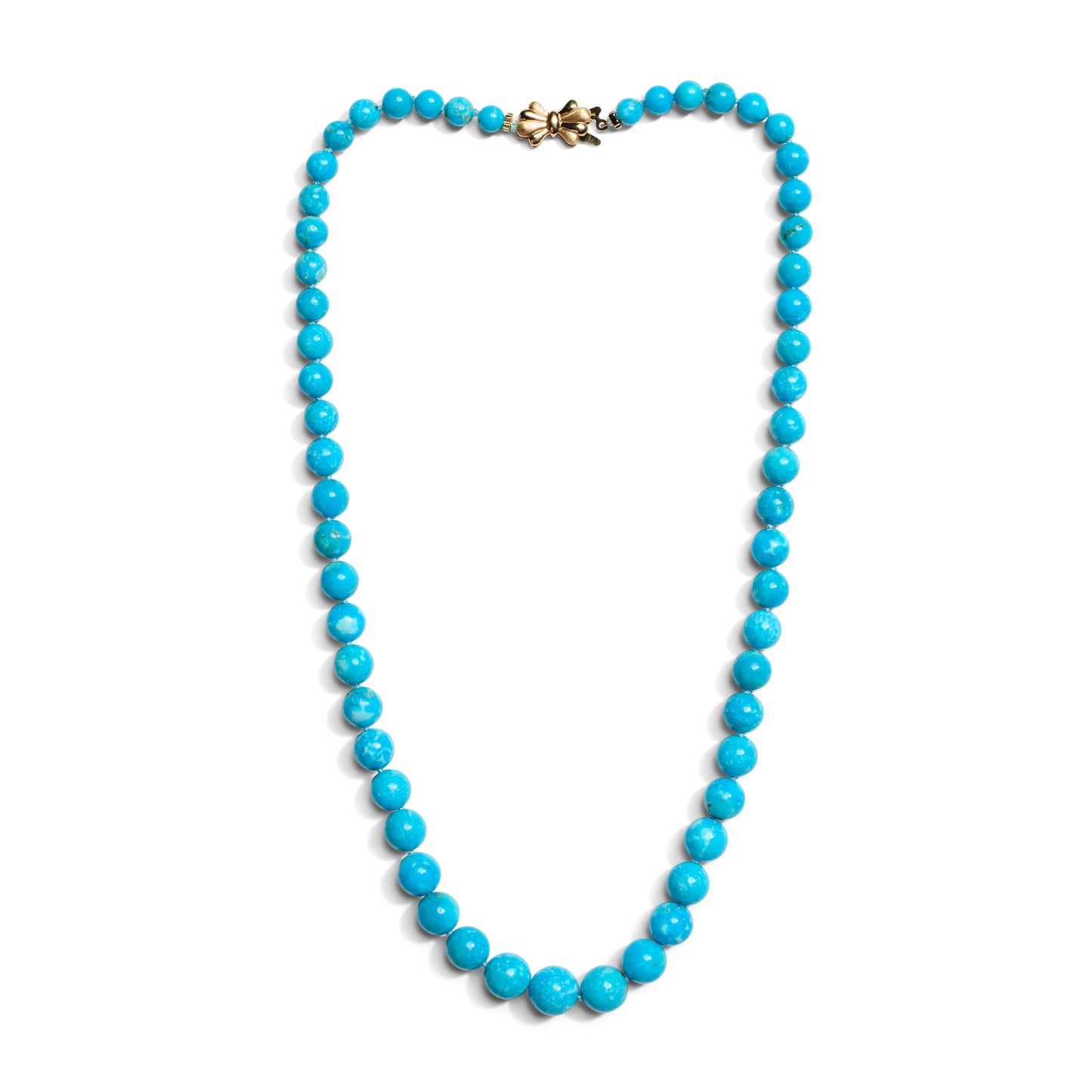 Sleeping Beauty Turquoise Bow Clasp Neckace