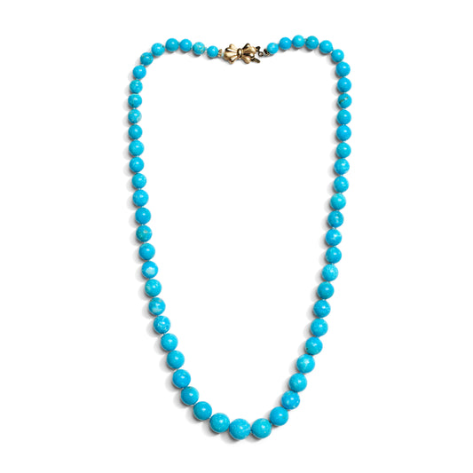 Sleeping Beauty Turquoise Bow Clasp Neckace