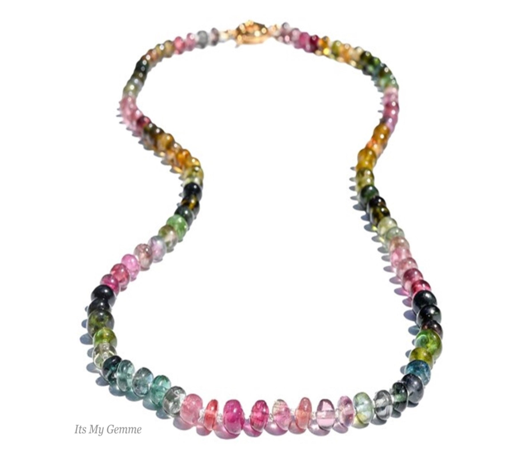 tourmaline beaded candy necklace