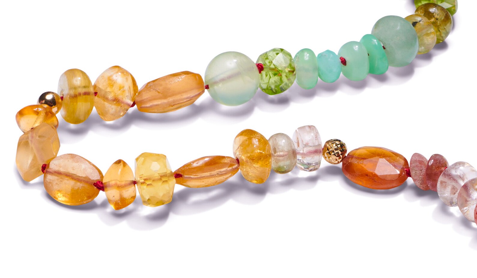 Semiprecious Citrine beaded Necklace