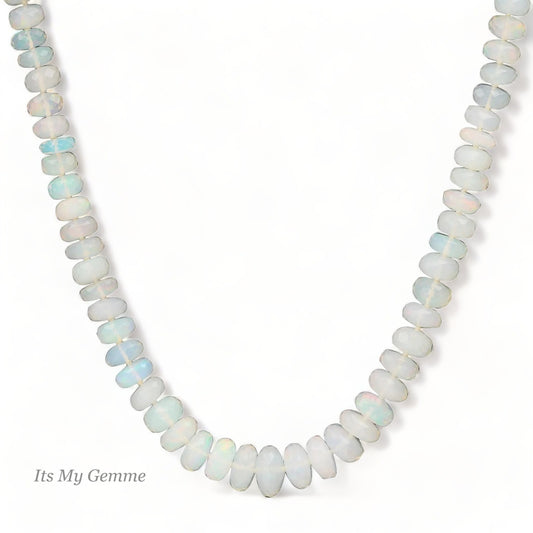 hand knotted ethiopian opal necklace