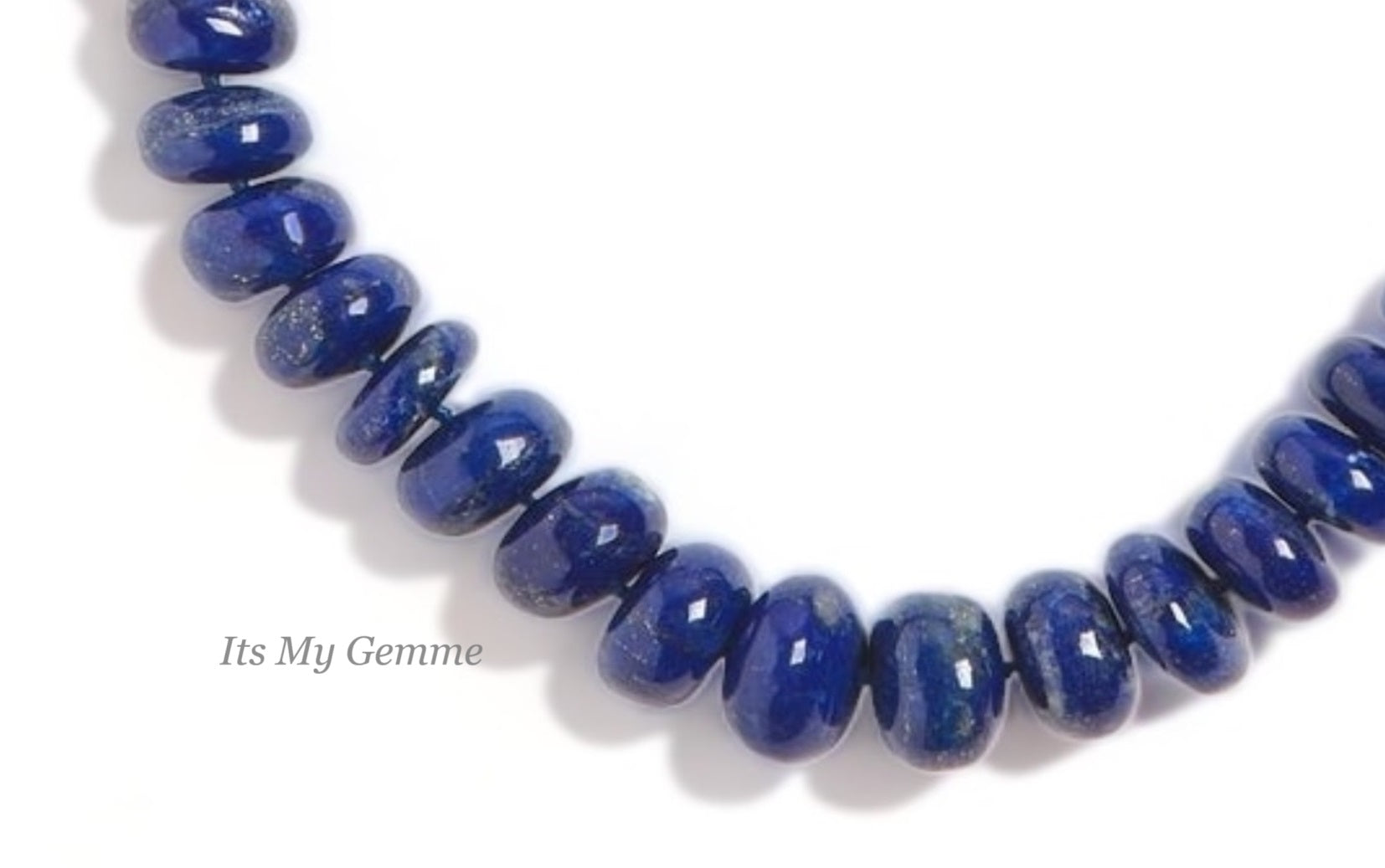 hand knotted lapis lazulli beaded candy necklace