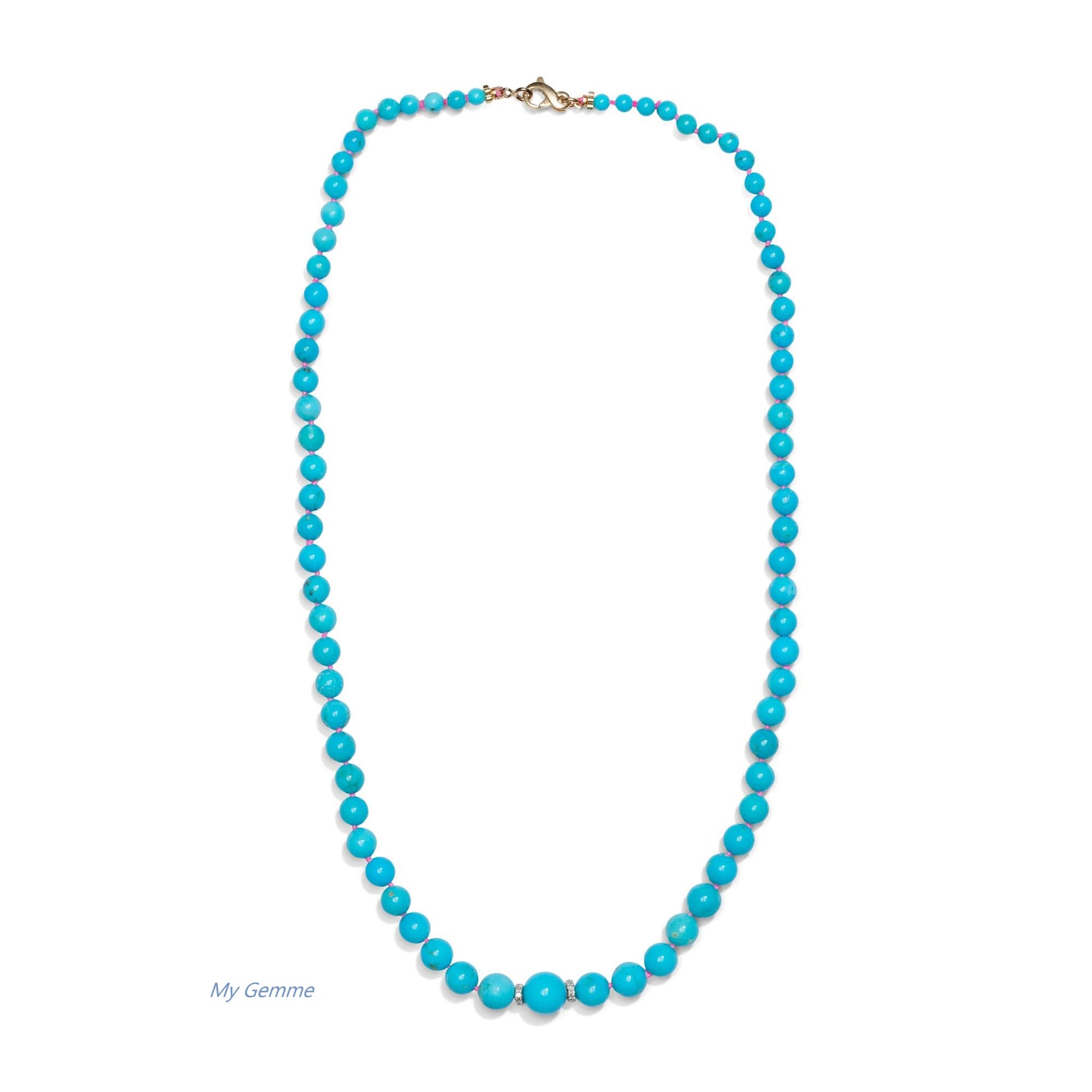 sleeping beauty turquoise necklace with diamonds